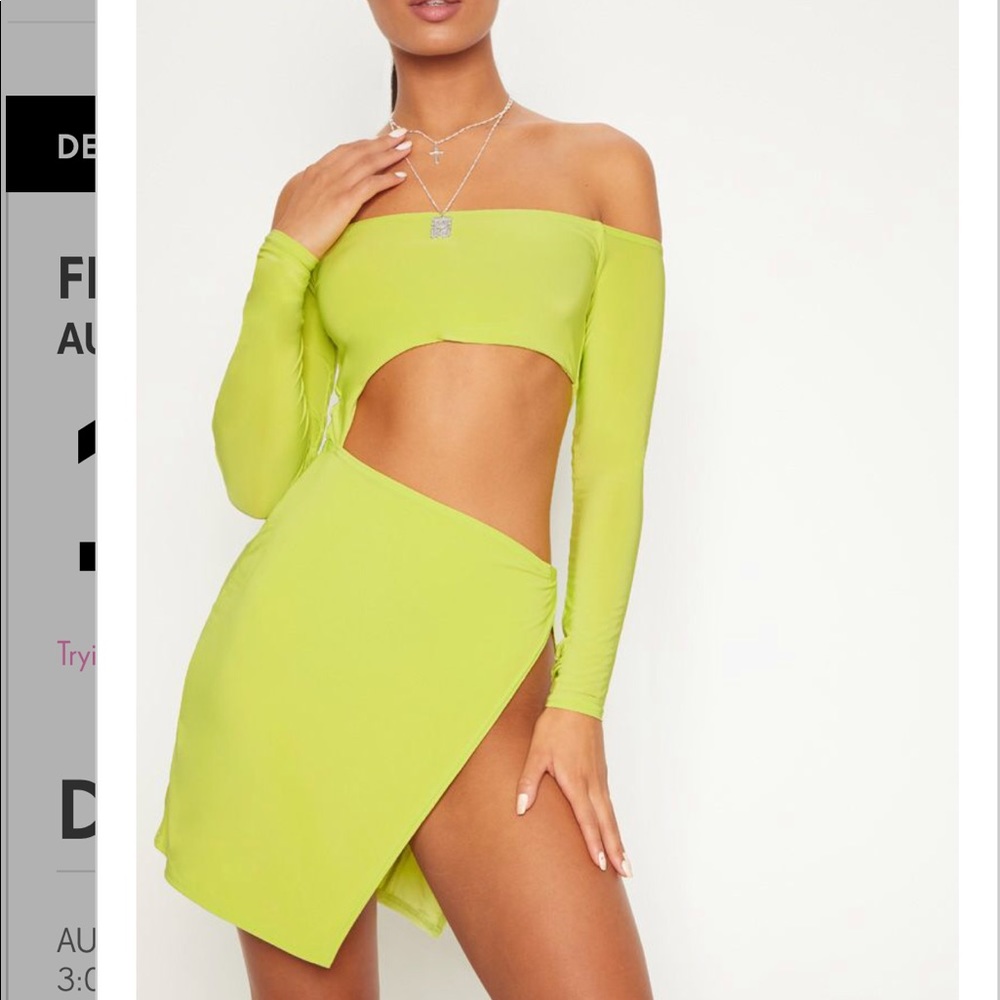 Pretty Little Thing side slit dress